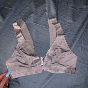gray unpadded bikini top